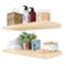 Sorbus - 2 Pack 24" Solid Wood Floating Shelves - for Bathroom Decor, Books, Bedroom & Living Room - Natural-Front_Standard