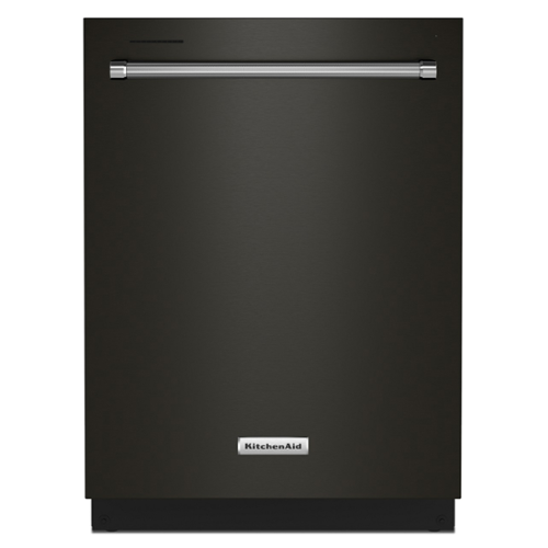 KitchenAid - 24" Top Control Built-In Stainless Steel Tub Dishwasher with 3rd Rack, 50+ Total Wash Jets, 44 dBA - Black Stainless Steel-Front_Standard 