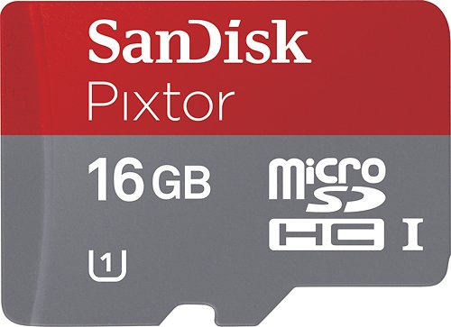  SanDisk - Pixtor 16GB microSDHC UHS-I Memory Card