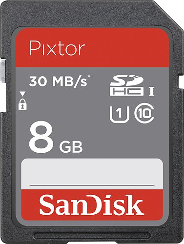  SanDisk - Pixtor 8GB SDHC Class 10 Memory Card