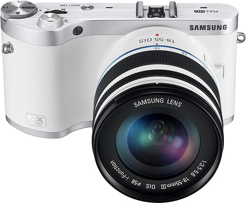 Samsung - NX300 Mirrorless Camera with 18-55mm Lens - White