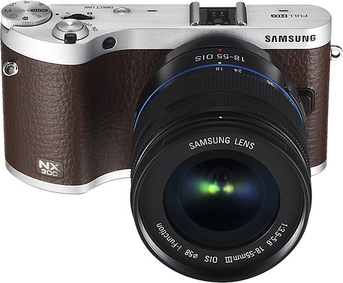  Samsung - NX300 Mirrorless Camera with 18-55mm Lens - Brown