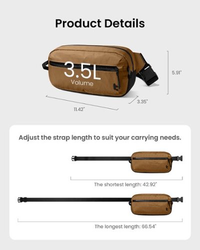 tomtoc Aviator-T35 3.5L X-Pac Sling Bag with RFID Blocking, Minimalist Crossbody Bag Chest Shoulder Pack for Travel, Everyday - Khaki HOW TO BUY