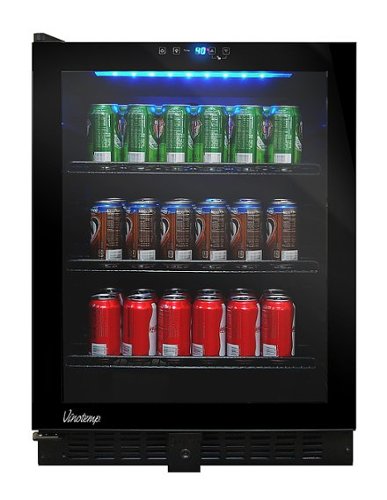 Vinotemp - VT-54 Beverage Cooler with Touch Screen and Left Hinge - Black