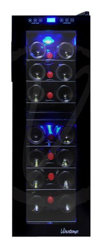 Vinotemp - 21-Bottle Wine Cooler - Black-Front_Standard 
