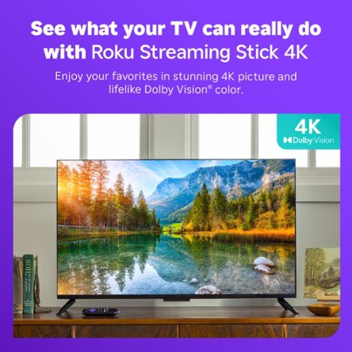 Roku Streaming Stick 4K - HDR & Dolby Vision Streaming Device for TV with Voice Remote & Long-Range Wi-Fi - Black GLOBAL SHIPPING