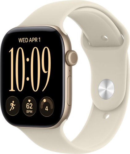 Apple Watch Series 12 (GPS) 46mm Aluminum Case with Sand Sport Band - S/M - Light Gold - (2026)