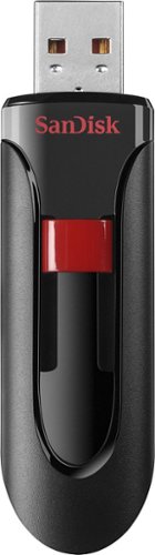  SanDisk - Cruzer 16GB USB 2.0 Flash Drive - Black/red