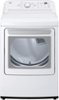 LG - 7.3 Cu. Ft. Ultra Large Rear Control Electric Dryer with Sensor Dry and LoDecibel Quiet Operation - White-Front_Standard