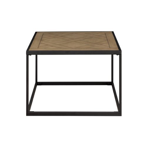 Walker Edison - Modern Parquet Square Coffee Table - Parquet Veneer-Front_Standard 