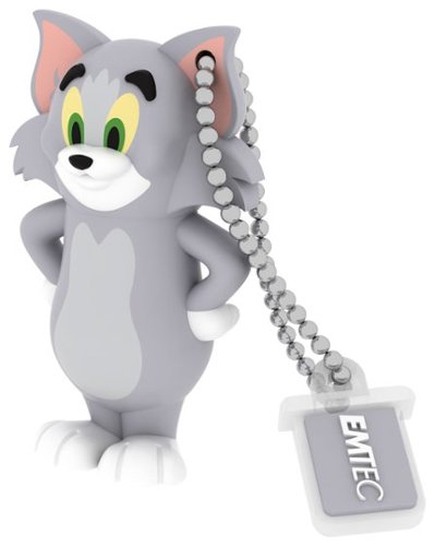 EMTEC - Tom and Jerry 8GB USB 2.0 Flash Drive - Gray/White/Black-Front_Standard 