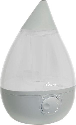 CRANE - 1 Gal. Drop Ultrasonic Cool Mist Humidifier - Grey
