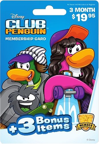  Disney Interactive Studios - Club Penguin 3-Month Membership Card