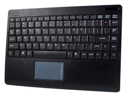 Adesso - SlimTouch Bluetooth Wireless Keyboard - Black-Front_Standard