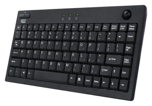 Adesso - Mini Trackball Keyboard - Black