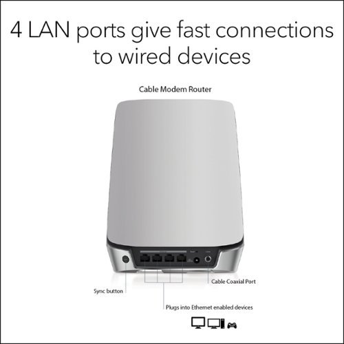 NETGEAR Orbi AX4200 Tri-Band Mesh WiFi 6 Wireless-AX Router with 32 x 8 DOCSIS 3.1 Cable Modem - White SHOP ONLINE