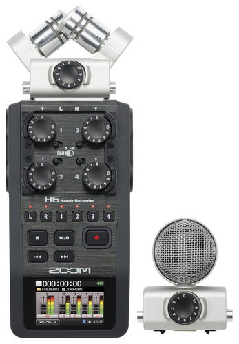  Zoom - H6 Handy Audio Recorder - Gray