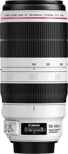 Canon - EF100-400mm F4.5-5.6L IS II USM Telephoto Zoom Lens for EOS DSLR Cameras - White