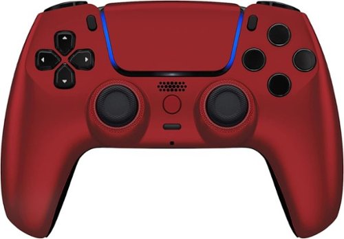 Custom Controllerzz - Custom Wireless Controller for PS5 - Red-Front_Standard 