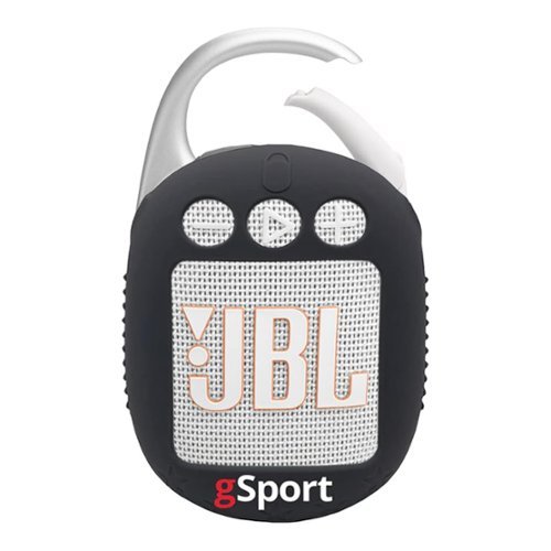 JBL - Clip 5 Ultra Portable Bluetooth Speaker with gSport Silicone Sleeve - White-Front_Standard 