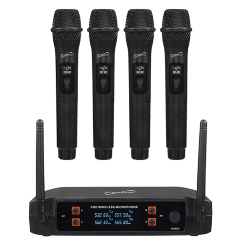 Supersonic - 4 Channel 2.4G Wireless Microphone System-Front_Standard 