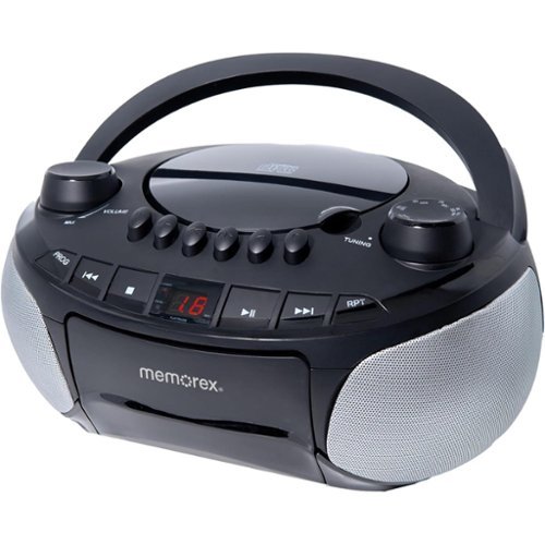 Memorex - BCCD50 AM/FM Top Loading CD & Cassette Player-Front_Standard 