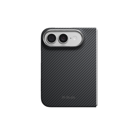 Pitaka - Edge Case for Apple iPhone Duo Back Cover - Black Grey(Twill)