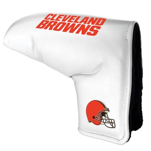 Team Golf - Cleveland Browns Tour Blade Putter Cover - White-Front_Standard 