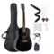 VEVOR - Dreadnought Acoustic Guitar, 41 in, 6-String Solid Spruce Top Guitar, Beginner Bundle with Gig Bag, Tuner, Strap - Black-Front_Standard