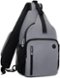 mosiso - Sling Bag Crossbody Shoulder Bag Travel Hiking Daypack Chest Bag with Front Square Pocket&USB Charging Port - Gray-Front_Standard