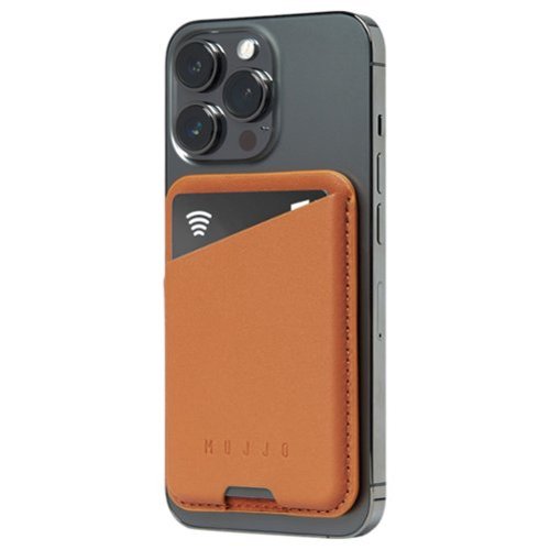 Mujjo - Full Leather Magnetic Wallet for Apple iPhone - Light Tan