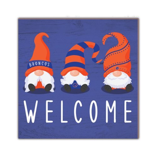 Fan Creations - Boise State Broncos 10'' x 10'' Welcome Gnomes Sign - Multicolor-Front_Standard 