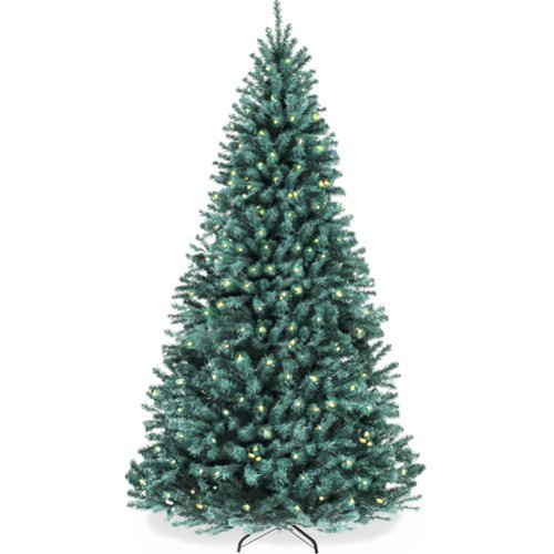 Best Choice Products - Artificial Christmas Tree, 12ft Premium Pre-Lit Spruce Design, Dense Branches - Blue Spruce-Front_Standard 