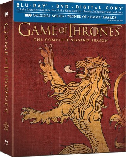  Game of Thrones: The Complete Second Season [Blu-ray/DVD] [Includes Digital Copy] [Lannister]