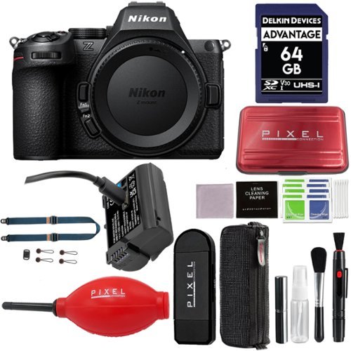 Z5 II Mirrorless Camera with Advanced Accessories and Travel Bundle | 1680 | nikon z5 II - Black-Front_Standard 