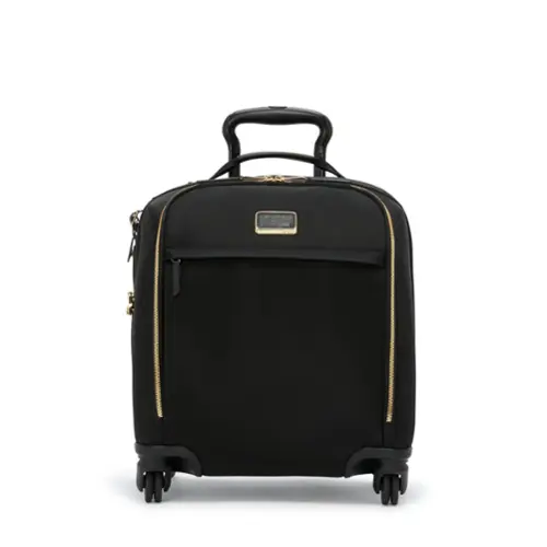 Front. TUMI - Voyageur Léger Compact Carry-On Suitcase - Black/Gold.