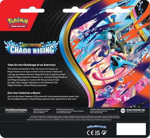 Pokémon Trading Card Game: Mega Evolution Chaos Rising 3Pk Booster