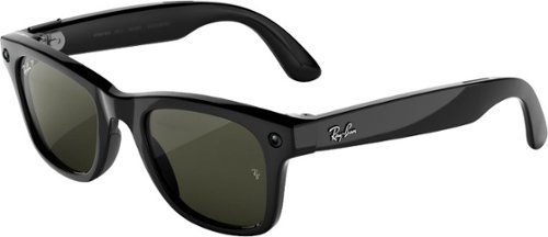 Ray-Ban Meta - (Gen 3) Wayfarer, AI Glasses with Camera - Polarized Green Lenses - Shiny Black