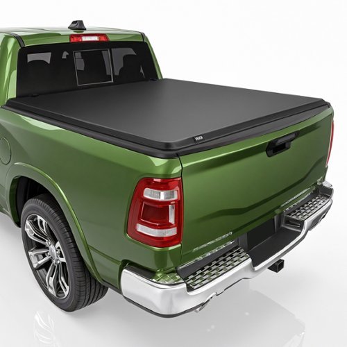 VEVOR - Soft Roll-Up Truck Bed Tonneau Cover, Compatible with 2019-2025 Ram 1500 New Body, Fits 5.7 ft (5 ft 7 in/67 in) Bed - Black-Front_Standard 
