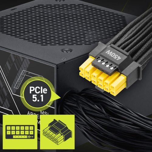 MSI MAG A750BN PCIE5 III 750W 80 PLUS Bronze Non-Modular ATX 3.1 & PCIe 5.1 Ready Power Supply - Black GLOBAL SHIPPING
