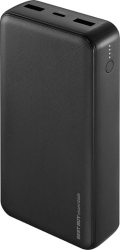 Best Buy essentials™ 20W 20,000mAh Portable Charger for Most Smartphones, Tablets and other USB Devices - Black