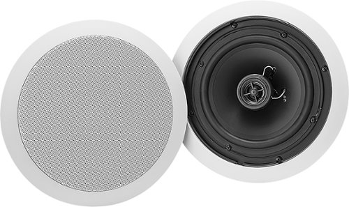  Dynex™ - 6.5&quot; 2-Way In-Ceiling Speakers (Pair) - Black