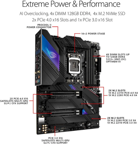 ASUS ROG STRIX Z590 E GAMING WIFI LGA 1200 Intel Z590 ATX Intel