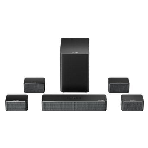 Ultimea - Poseidon D70 7.1ch Sound Bar, Wireless Subwoofer, Surround Speakers, APP Control, 410W Peak Power - Black-Front_Standard 