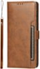 SaharaCase - Genuine Leather Folio Wallet Case for Samsung Galaxy S24 Ultra - Brown-Front_Standard