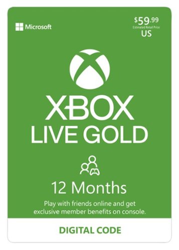 Microsoft - Xbox Live 12 Month Gold Membership [Digital]
