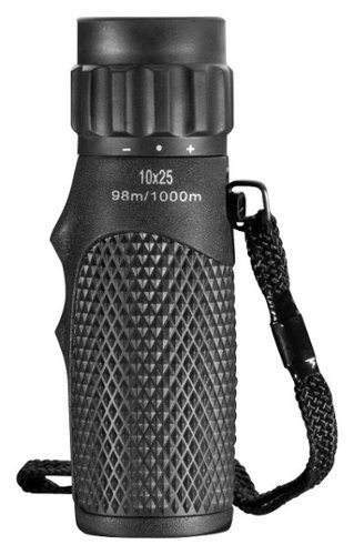 Barska Blackhawk 10 x 25 Waterproof Monocular - Black GLOBAL SHIPPING