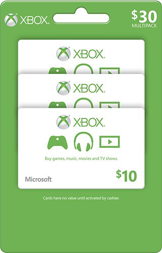  Microsoft - $10 Xbox Gift Card (3-Pack)