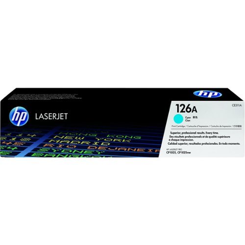 HP - 126A Standard Capacity - Toner Cartridge - Cyan-Front_Standard 