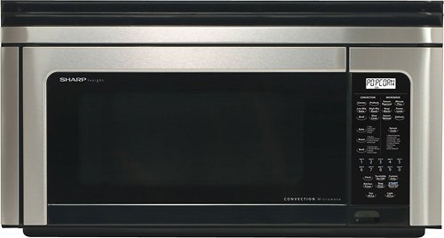Sharp - Insight 1.1 Cu. Ft. Convection Over-the-Range Microwave with Sensor Cooking - Stainless steel-Front_Standard 